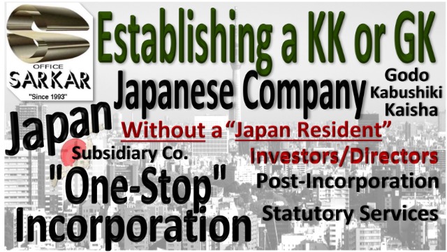 KK, GK Incorporation without Japan Resident